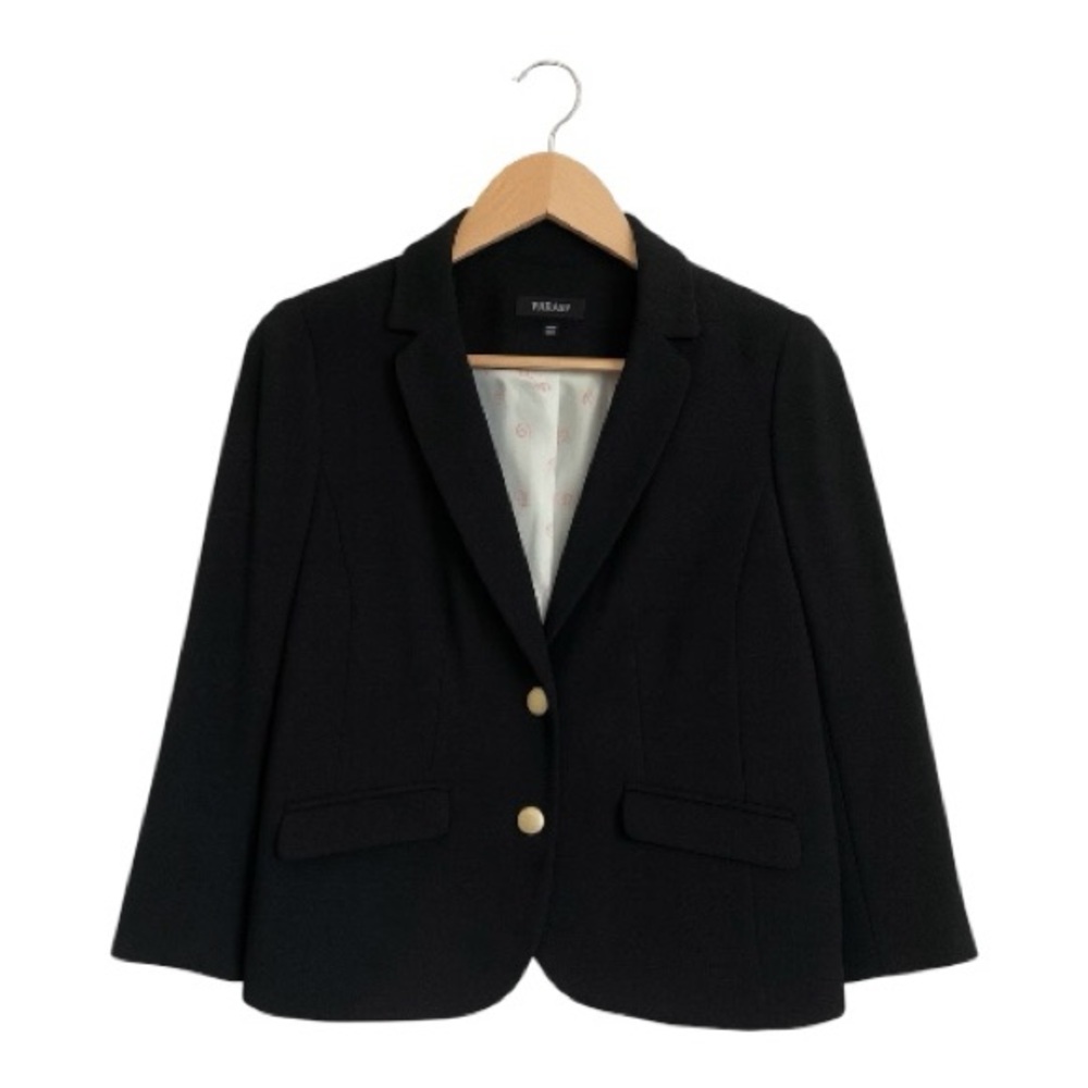 Talbots Black 2 Button Cotton Blazer
